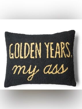 Golden Years Needlepoint Funny Pillow